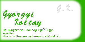 gyorgyi koltay business card